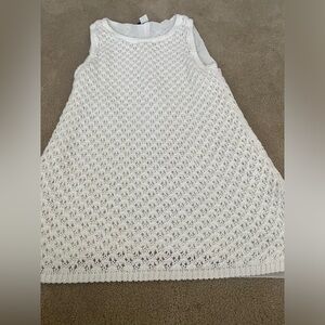 WHBM White Sweater Tank, Size Small